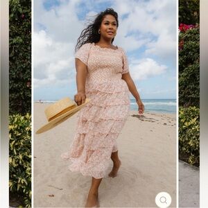 Ivy City Grace Dress in Rose 1X